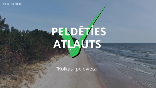 Kolkas peldvietā atļauts peldēties
