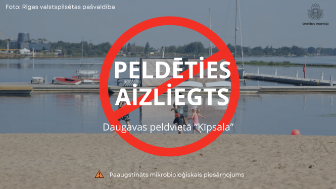 Peldēties aizliegts Ķīpsala