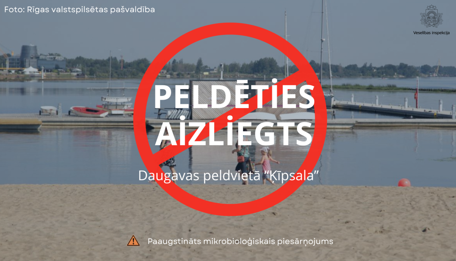 Peldēties aizliegts Ķīpsala
