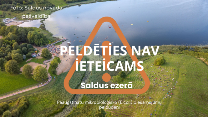 Saldus ezerā peldēties nav ieteicams