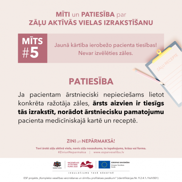 Zini un nepārmaksā mīts nr.5.