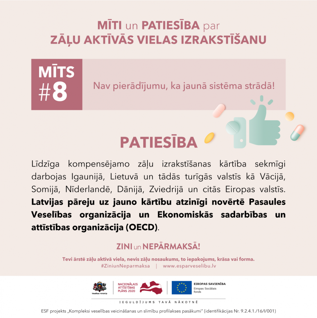 Zini un nepārmaksā mīts nr.8.