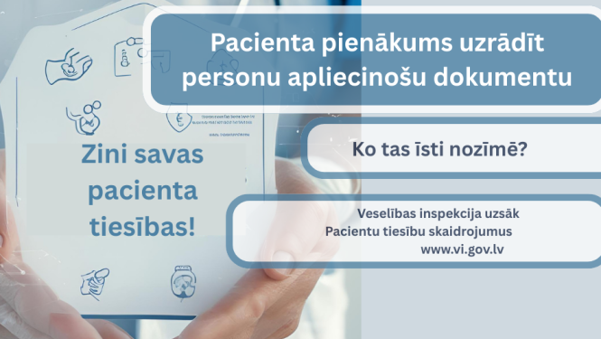 Publicitātes attēls pacientu tiesību skaidrojumam