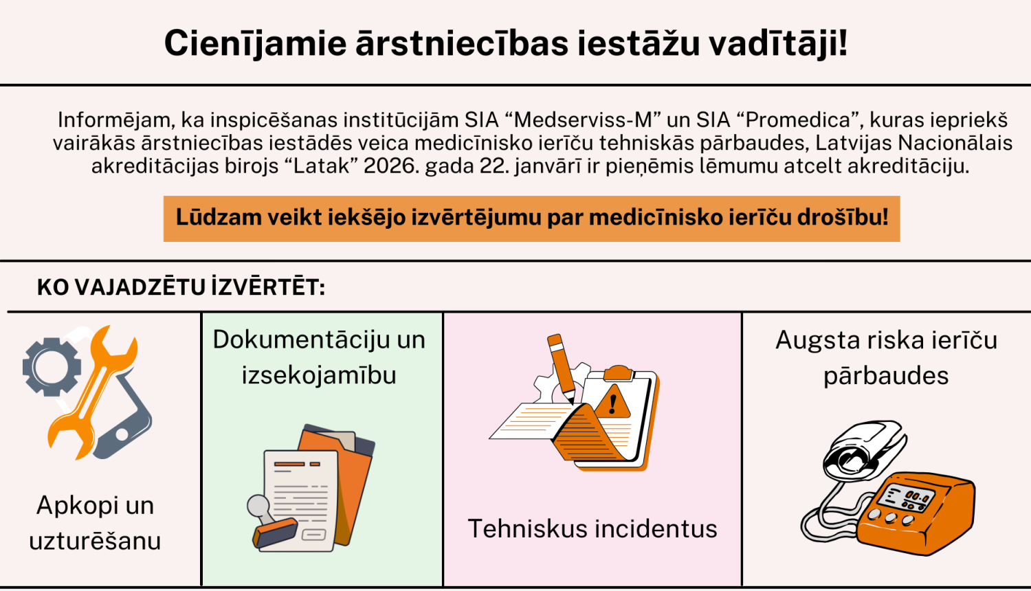 Medicīnas iekārtu izvērtējums