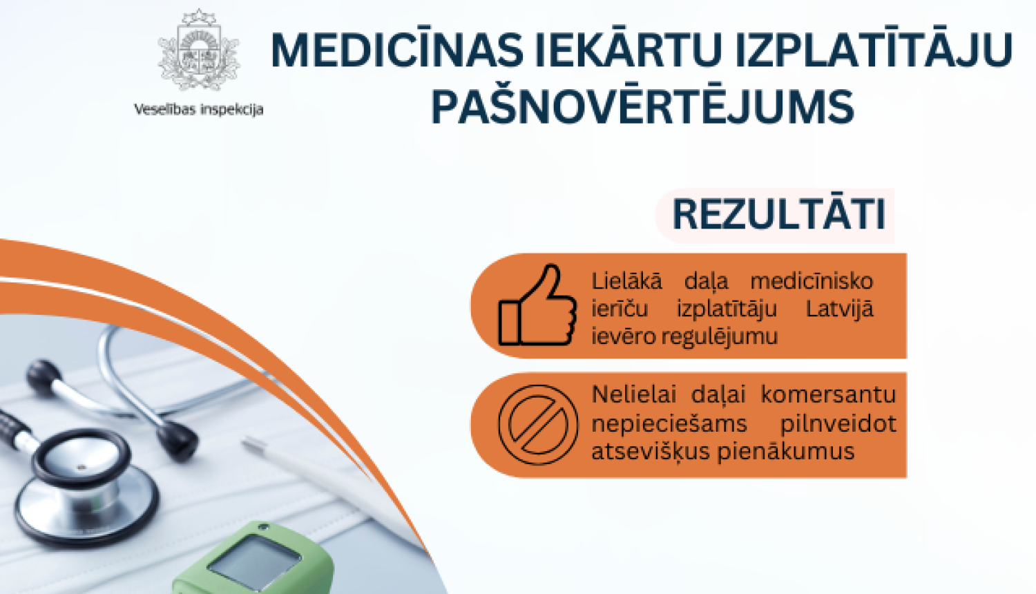 Medicīnas iekārtu izplatītāju pašnovērtējuma rezultāti un VI plānotās darbības
