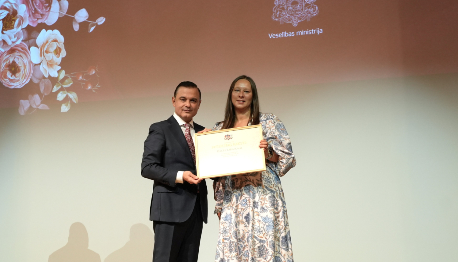 Dace Tarasova un veselības ministrs